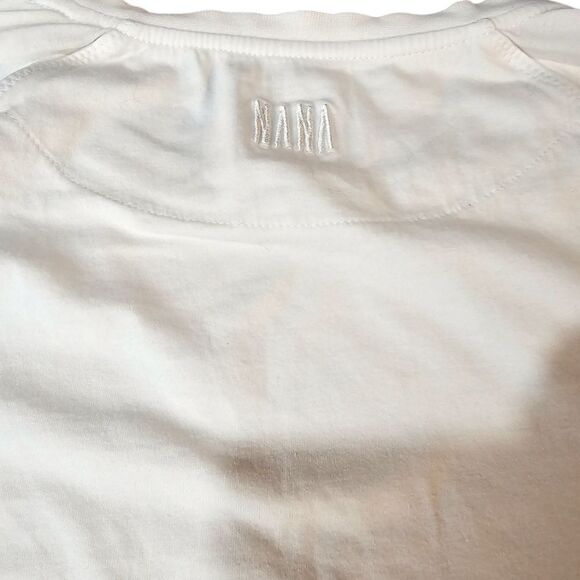 Nana Judy White Zipper Detail Short Sleeve Tee Large - Picture 3 of 8